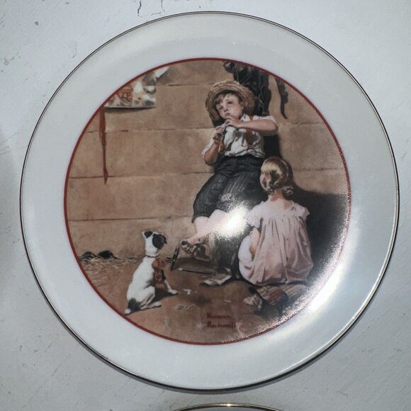 (4) Norman Rockwell YOUNG LOVE Series 1982 CW Collection SPECIAL EDITION Plates - Picture 4 of 10